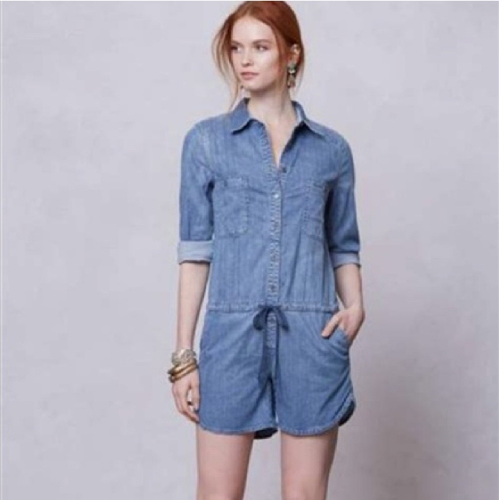 Anthropologie Holding Horses Chambray Denim - Picture 2 of 4